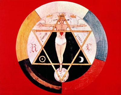 Rosicrucian symbol of the Hermetic Order of the Golden Dawn by English School